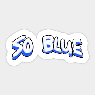 So Blue logo Sticker
